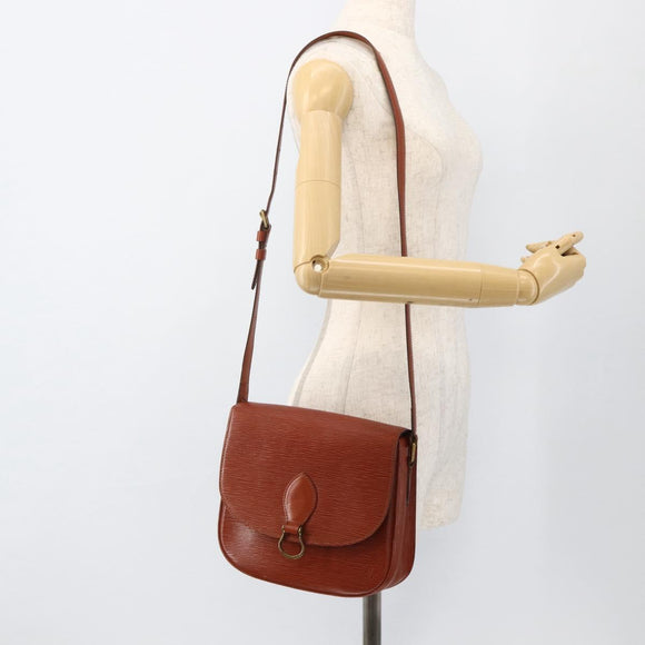 LOUIS VUITTON Epi Saint Cloud GM Shoulder Bag Brown M52193 LV Auth 175646