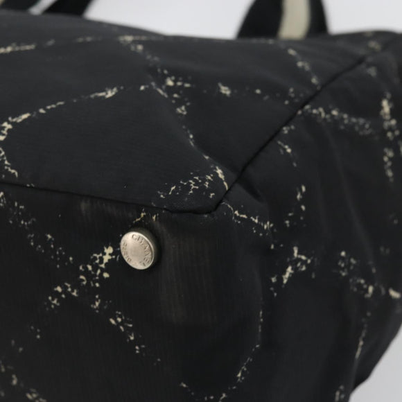 CHANEL New Travel Line Hand Bag Nylon Black CC Auth 175651A