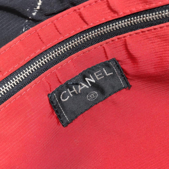 CHANEL New Travel Line Hand Bag Nylon Black CC Auth 175651A
