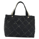CHANEL New Travel Line Hand Bag Nylon Black CC Auth 175651A-13