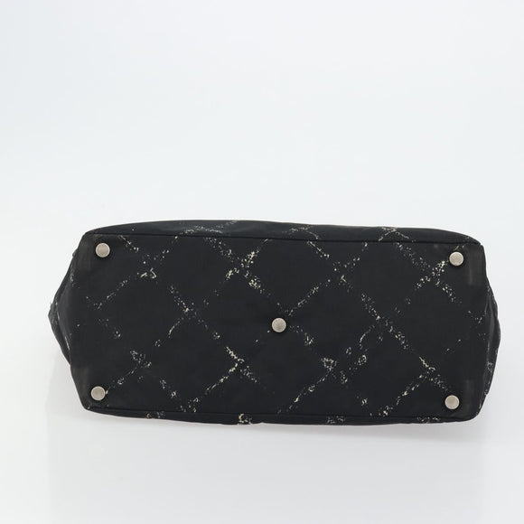 CHANEL New Travel Line Hand Bag Nylon Black CC Auth 175651A