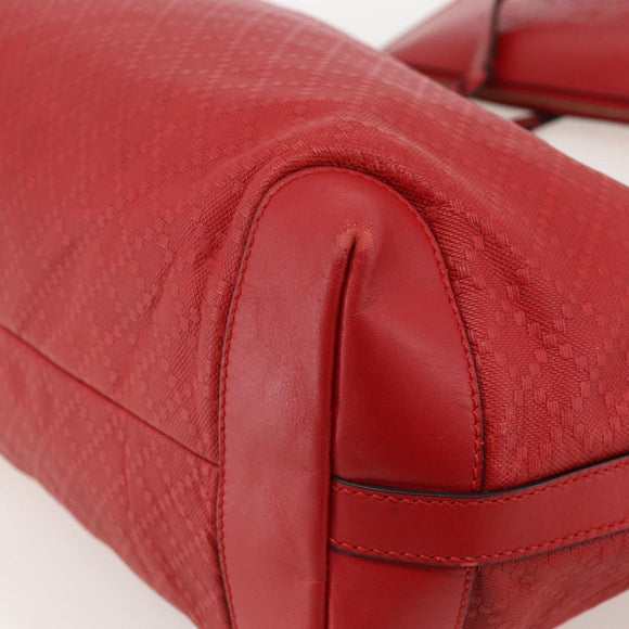 GUCCI Diamante Tote Bag PVC Red Gold 247209 Auth 175652