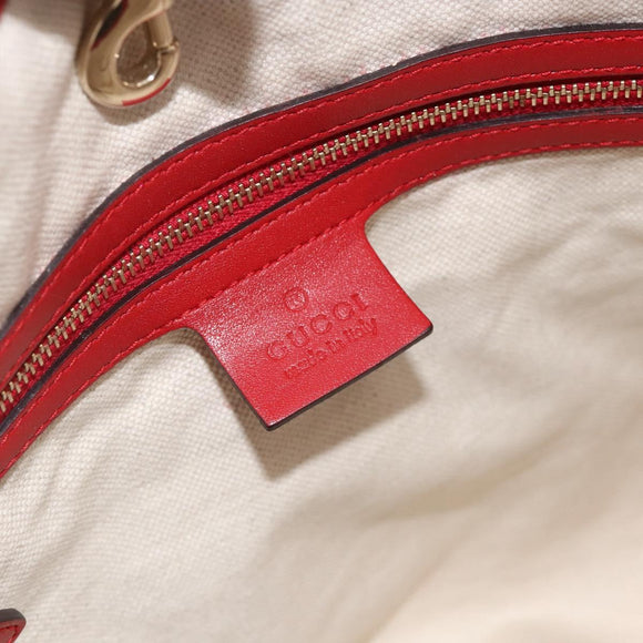 GUCCI Diamante Tote Bag PVC Red Gold 247209 Auth 175652