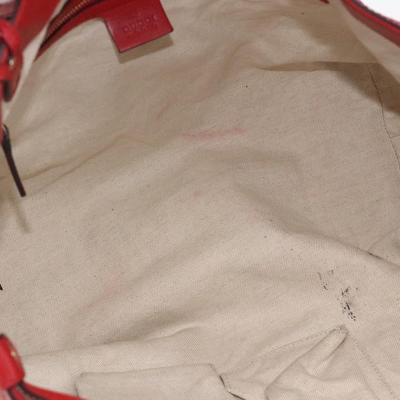 GUCCI Diamante Tote Bag PVC Red Gold 247209 Auth 175652