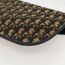 Christian Dior Trotter Canvas Shoulder Bag Navy Gold Auth 175654-15