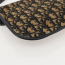 Christian Dior Trotter Canvas Shoulder Bag Navy Gold Auth 175654-16