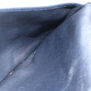 Christian Dior Trotter Canvas Shoulder Bag Navy Gold Auth 175654-18