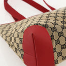GUCCI GG Canvas Tote Bag Red 019 0426 Auth 175658A-13