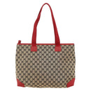 GUCCI GG Canvas Tote Bag Red 019 0426 Auth 175658A-3