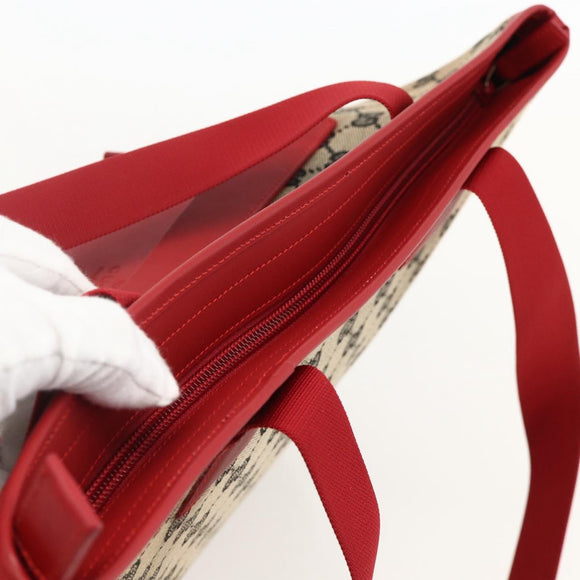 GUCCI GG Canvas Tote Bag Red 019 0426 Auth 175658A