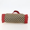 GUCCI GG Canvas Tote Bag Red 019 0426 Auth 175658A-9