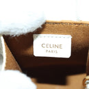 CELINE Macadam Canvas Micro Vertical Cover Bag Charm PVC Weiß Gold Auth 175660M-18
