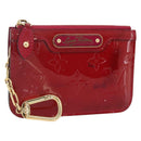 LOUIS VUITTON Vernis Pochette Cles NM Coin Purse Rose Andian M91669 Auth 175663-1