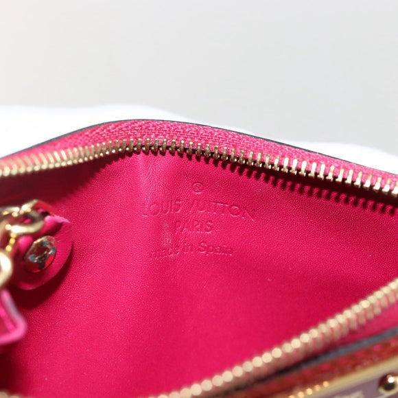 LOUIS VUITTON Vernis Pochette Cles NM Coin Purse Rose Andian M91669 Auth 175663
