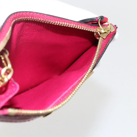 LOUIS VUITTON Vernis Pochette Cles NM Coin Purse Rose Andian M91669 Auth 175663