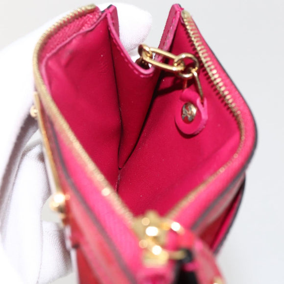 LOUIS VUITTON Vernis Pochette Cles NM Coin Purse Rose Andian M91669 Auth 175663
