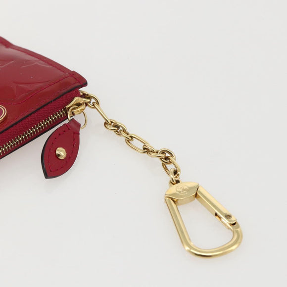 LOUIS VUITTON Vernis Pochette Cles NM Coin Purse Rose Andian M91669 Auth 175663