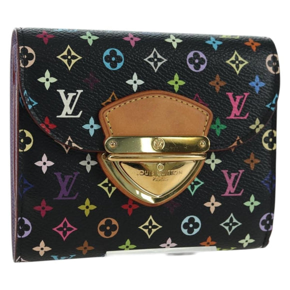 LOUIS VUITTON Multicolor Portefeuille Joy Wallet Black M60282 LV Auth 175664SAV