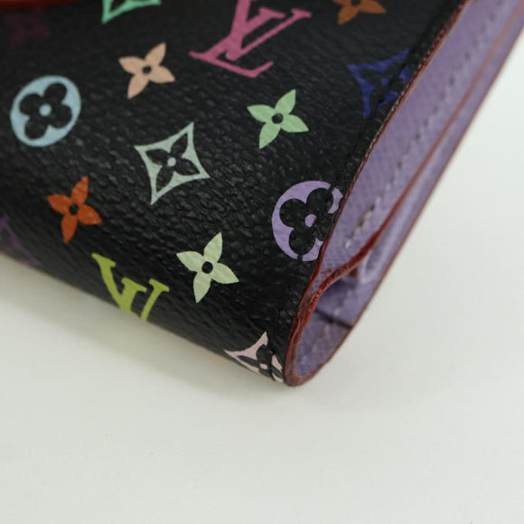 LOUIS VUITTON Multicolor Portefeuille Joy Wallet Black M60282 LV Auth 175664SAV