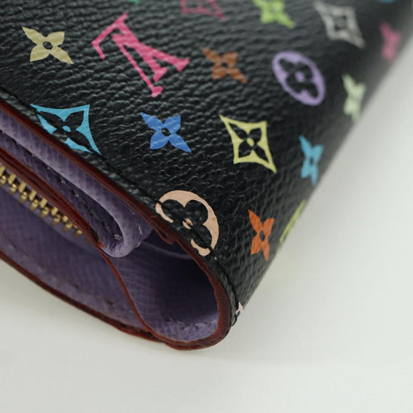 LOUIS VUITTON Multicolor Portefeuille Joy Wallet Black M60282 LV Auth 175664SAV
