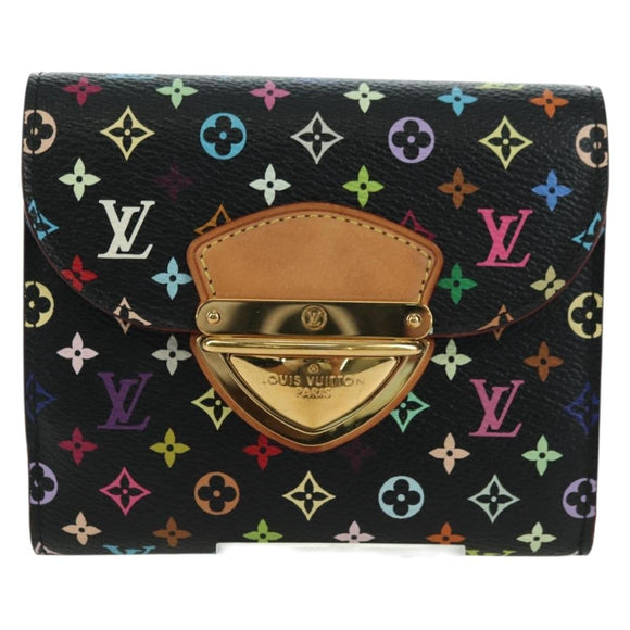LOUIS VUITTON Multicolor Portefeuille Joy Wallet Black M60282 LV Auth 175664SAV