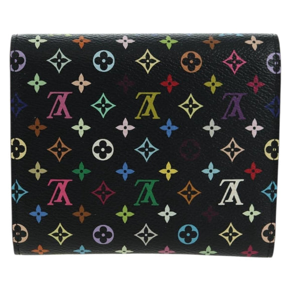 LOUIS VUITTON Multicolor Portefeuille Joy Wallet Black M60282 LV Auth 175664SAV