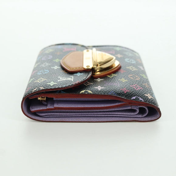 LOUIS VUITTON Multicolor Portefeuille Joy Wallet Black M60282 LV Auth 175664SAV