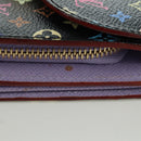 LOUIS VUITTON Multicolor Portefeuille Joy Wallet Black M60282 LV Auth 175664SAV-5