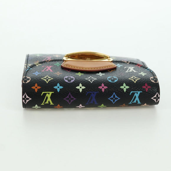 LOUIS VUITTON Multicolor Portefeuille Joy Wallet Black M60282 LV Auth 175664SAV