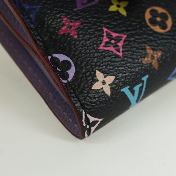 LOUIS VUITTON Multicolor Portefeuille Joy Wallet Black M60282 LV Auth 175664SAV