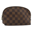 LOUIS VUITTON Damier Ebene Pochette Cosmetic PM Pouch N47516 LV Auth 175665-1