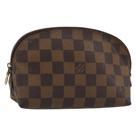 LOUIS VUITTON Damier Ebene Pochette Cosmetic PM Pouch N47516 LV Auth 175665