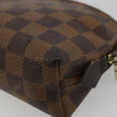 LOUIS VUITTON Damier Ebene Pochette Cosmetic PM Pouch N47516 LV Auth 175665-15