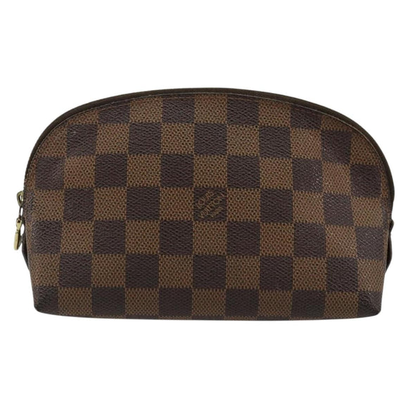 LOUIS VUITTON Damier Ebene Pochette Cosmetic PM Pouch N47516 LV Auth 175665