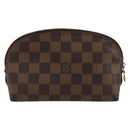 LOUIS VUITTON Damier Ebene Pochette Cosmetic PM Pouch N47516 LV Auth 175665-2
