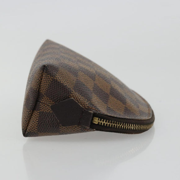 LOUIS VUITTON Damier Ebene Pochette Cosmetic PM Pouch N47516 LV Auth 175665