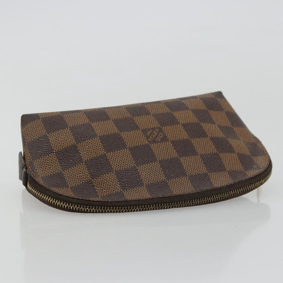 LOUIS VUITTON Damier Ebene Pochette Cosmetic PM Pouch N47516 LV Auth 175665