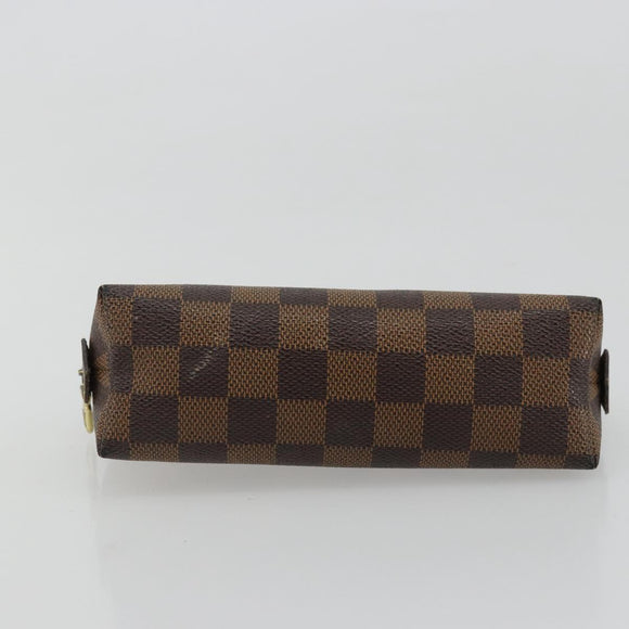 LOUIS VUITTON Damier Ebene Pochette Cosmetic PM Pouch N47516 LV Auth 175665