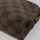 LOUIS VUITTON Damier Ebene Pochette Cosmetic PM Pouch N47516 LV Auth 175665-7