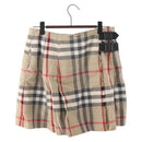 BURBERRY Nova Check Skirt cotton Beige Auth 175668A-1