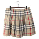 BURBERRY Nova Check Skirt cotton Beige Auth 175668A-2