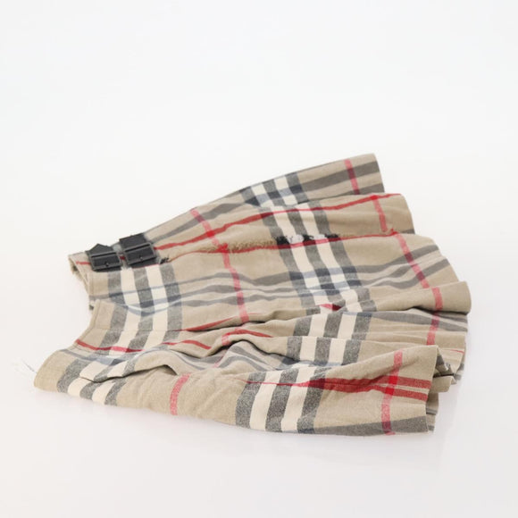 BURBERRY Nova Check Skirt cotton Beige Auth 175668A