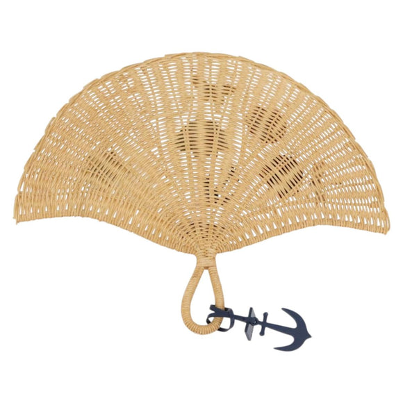 GUCCI Japanese Fan Rattan Beige Auth 175669A