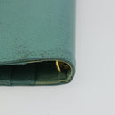 CHANEL COCO Mark Day Planner Cover Caviar Skin Green Gold CC Auth 175670A-15