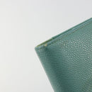 CHANEL COCO Mark Day Planner Cover Caviar Skin Green Gold CC Auth 175670A-8