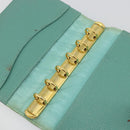 CHANEL COCO Mark Day Planner Cover Caviar Skin Green Gold CC Auth 175670A-21