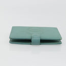 CHANEL COCO Mark Day Planner Cover Caviar Skin Green Gold CC Auth 175670A-3