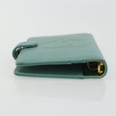 CHANEL COCO Mark Day Planner Cover Caviar Skin Green Gold CC Auth 175670A-5