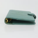 CHANEL COCO Mark Day Planner Cover Caviar Skin Green Gold CC Auth 175670A-6