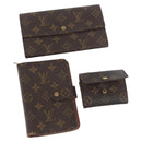 LOUIS VUITTON Monogram Day Planner Cover 3 Set LV Auth 175671-1